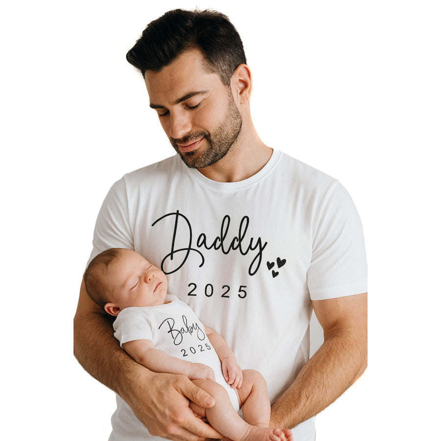 T-Shirt Papa Bébé Assorti Comme des Aimants