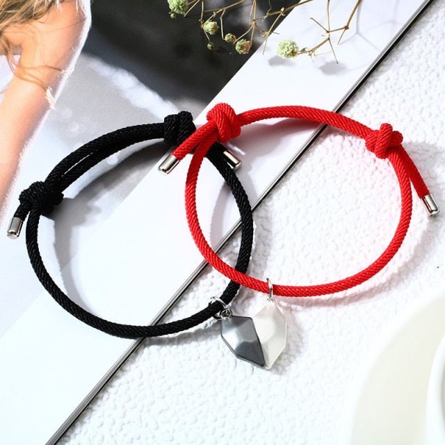 Bracelets Couple Aimantés Cœur DAKLOP (2 Pièces) - Design ECG, Réglables, Romantiques Pour Amoureux Ou Amis - 12