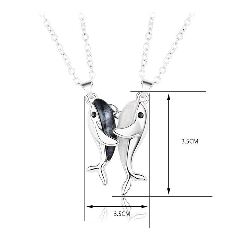 Collier BFF à 3 Dauphins Cœur – Collier D’Amitié Pour 3 Filles, Alliage, Cadeau Symbolique Amitié - 6