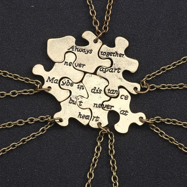 Ensemble 6 pendentifs puzzle