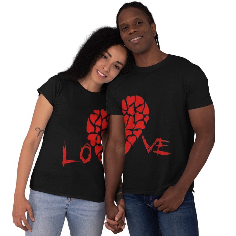 T Shirt Couple Saint Valentin Comme des Aimants