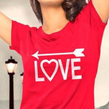 t-shirt love rouge