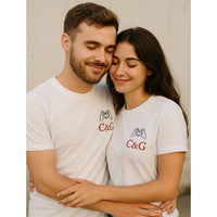 T-Shirt Couple Brodé