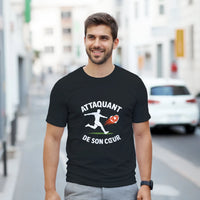 t-shirt attaquant de son coeur