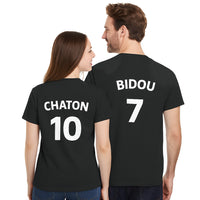 T-Shirt Couple Foot Personnalisé