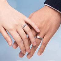 Alliance Mariage Couple Argent