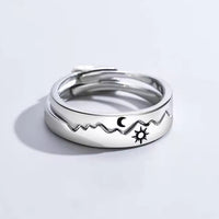 bague qui s'emboite soleil et lune