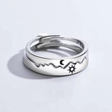 bague qui s'emboite soleil et lune