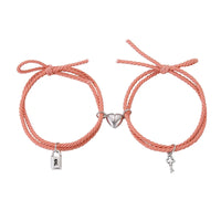 Bracelet Amoureux Aimanté Rose