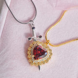 Collier Couple Epée Coeur