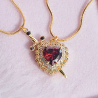 Collier Couple Epée Coeur