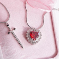 Collier Couple Epée Coeur