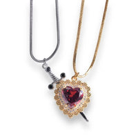 Pendentif coeur épée