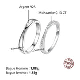 Kit Bague de Fiançaille Argent