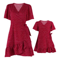 robe d'été à pois blanc