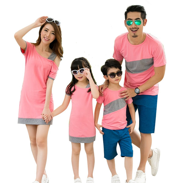 Tenue Rose Assortie Famille