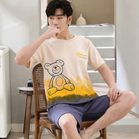 Pyjama Jaune Bleu Ourson Homme