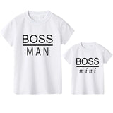 T-shirt Papa Boss et Mini Boss