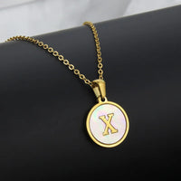 Collier Lettre Acier Inoxydable