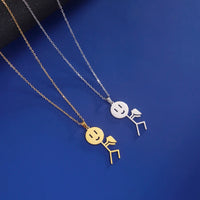 Collier Bonhomme Coeur Pour 2