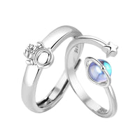 Bague Planète et Astronaute 2Pcs