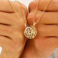 Collier Double Soleil Lune