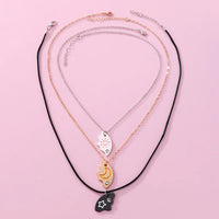 Set Colliers Etoile Lune Soleil (3Pcs)