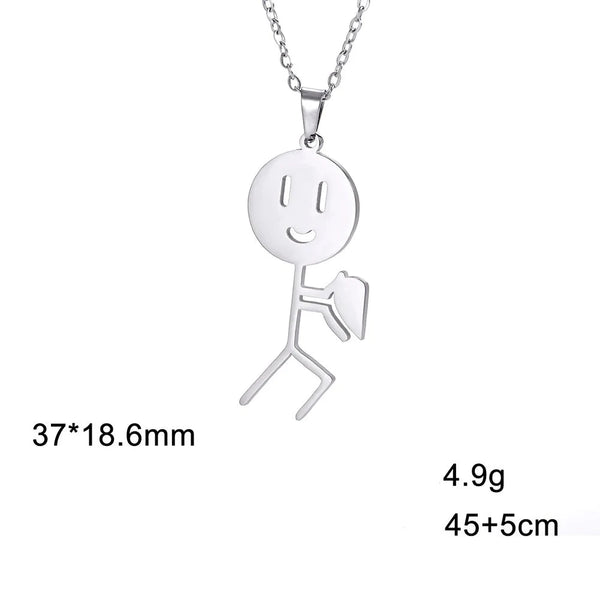 Collier Bonhomme Coeur Pour 2