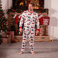 Pyjama Blanc Motifs de Noël