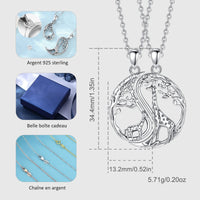 Collier Mère Fille Girafe (Argent)
