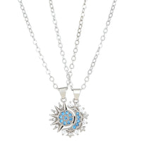 Collier Double Soleil Lune