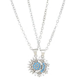 Collier Double Soleil Lune
