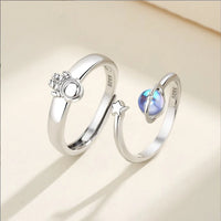 Bague Planète et Astronaute 2Pcs