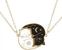 Collier yin yang chat couple
