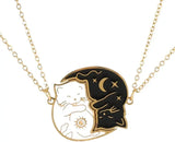 Collier yin yang chat couple