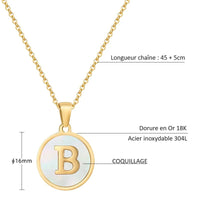 Collier Lettre Acier Inoxydable