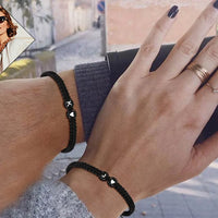 Bracelet Cordon Homme Femme Lettre Perle
