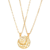 Collier Double Soleil Lune