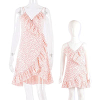 Robe Col V Courte Mère Fille