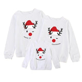 Sweat Blanc Noel Femme Homme Enfant