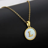 Collier Lettre Acier Inoxydable