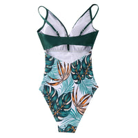 Maillot de Bain Femme Tropical Vert
