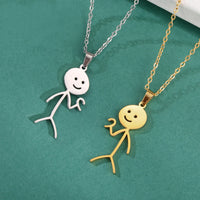 Colliers Bonhommes Argent Or Coeur