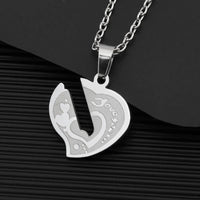 Collier Clé Coeur Or Acier