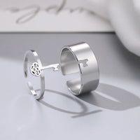 Bague Clé Couple Argent