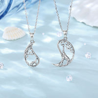Collier Mère Fille Girafe (Argent)