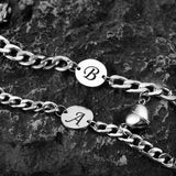 Bracelet Lettre Chaîne Couple