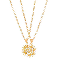 Collier Double Soleil Lune