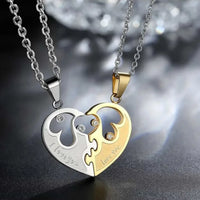 Collier Pour 2 Coeur Puzzle