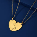 Collier Coeur Puzzle Pour 2